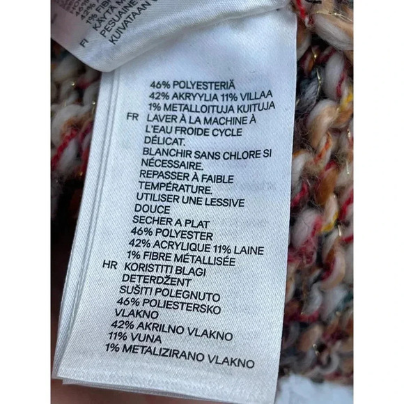 H&M Womens Long Sleeve Open Front Cardigan Sweater Multicolor Sz M - Picture 10 of 13